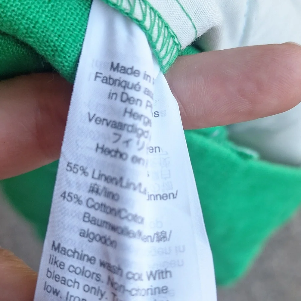 NWT 4" J. Crew Kelly Green Scalloped Hem Cotton Linen Shorts Size 10 - Picture 11 of 11